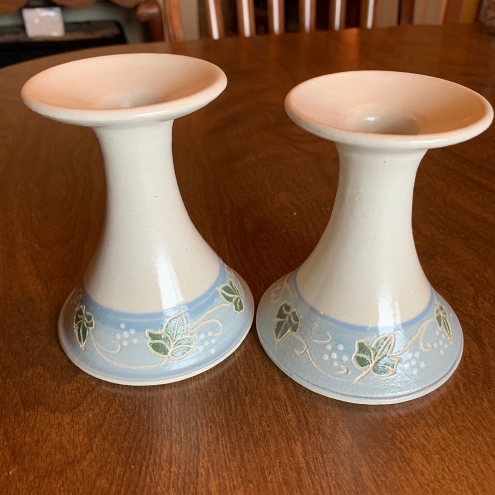 Decorative ceramic candleholders